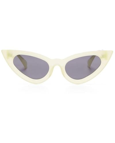 Kuboraum Klassische Cat-Eye-Sonnenbrille - Weiß