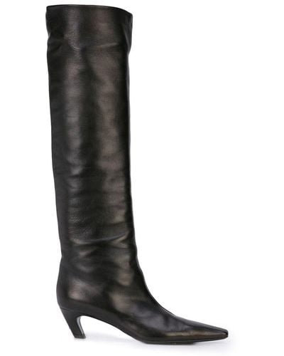 Khaite The Davis 50mm Leather Boots - Black