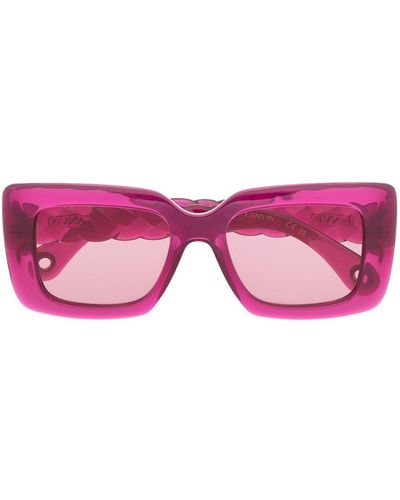 Lanvin Eckige Twist Sonnenbrille - Pink