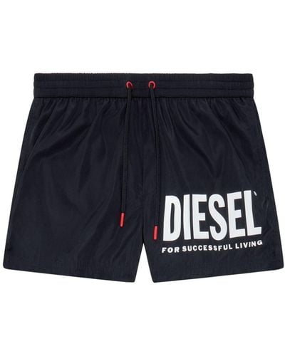 DIESEL Logo-print Swim Shorts - Blue