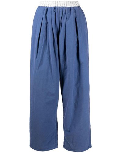 Maison Margiela Drop Crotch Cropped Pants - Blue