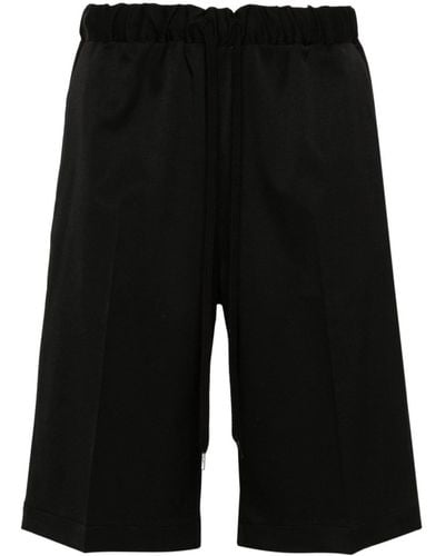 MM6 by Maison Martin Margiela Tailored Twill Bermuda Shorts - Black