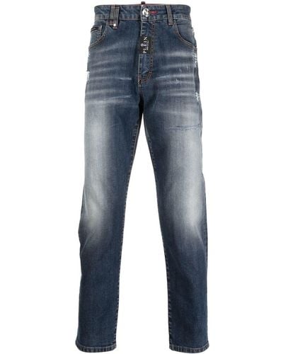 Philipp Plein Detroit Straight-leg Jeans - Blue