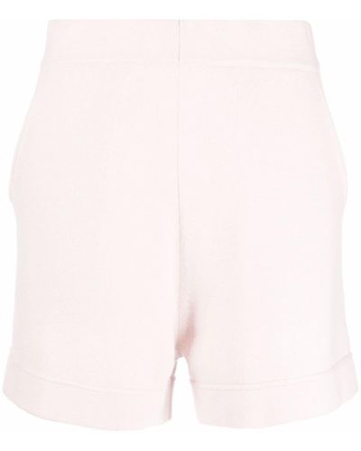 Allude High-waisted Knitted Shorts - White