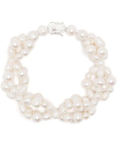 Bleue Burnham Bracelet multi-tours à perles - Blanc