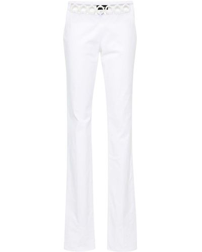 DSquared² Sharpei Ring-embellished Trousers - White