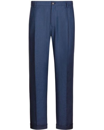 Dolce & Gabbana Geplooide Chino - Blauw