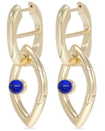 CAPSULE ELEVEN Eye Opener Chain Lapis-lazuli Earrings - White