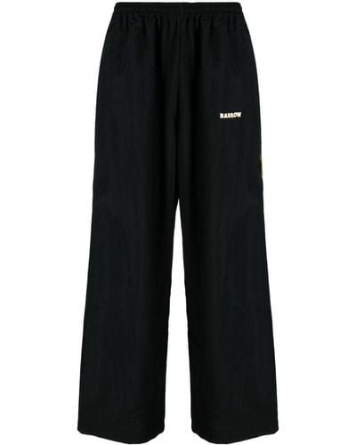 Barrow Embroidered-logo Motif-zip Track Trousers - Black