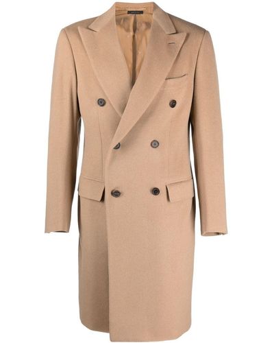 Brioni Brunico Double-breasted Coat - Natural