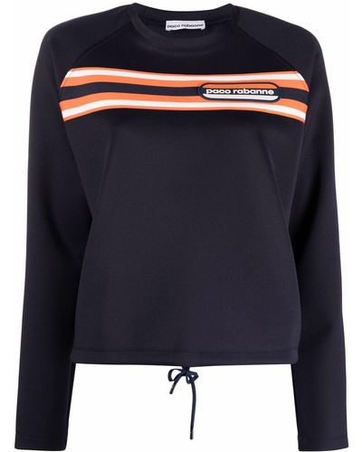 Rabanne Sweater Met Logopatch - Blauw