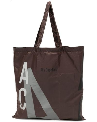 Ally Capellino Hurst Recycled Packable Tote Bag - Brown