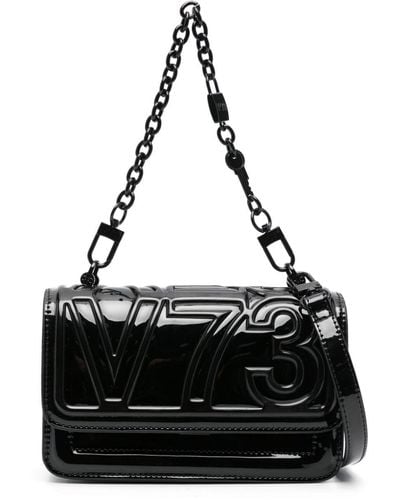 V73 Fox High-shine Cross Body Bag - Black