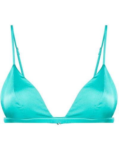 Fleur du Mal Reggiseno Luxe a triangolo - Blu