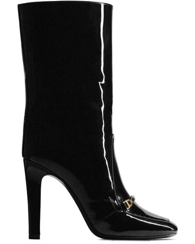 Saint Laurent Lala Square-toe Boots - Black