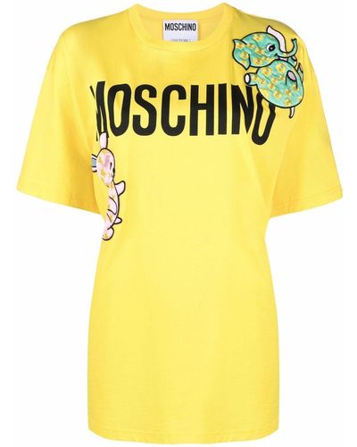 Moschino ロゴプリント Tシャツ - イエロー