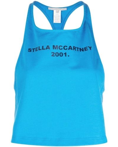 Stella McCartney Tanktop Met Logoprint - Blauw