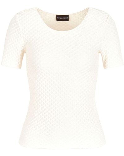 Emporio Armani ASV Pullover mit kurzen Ärmeln - Weiß