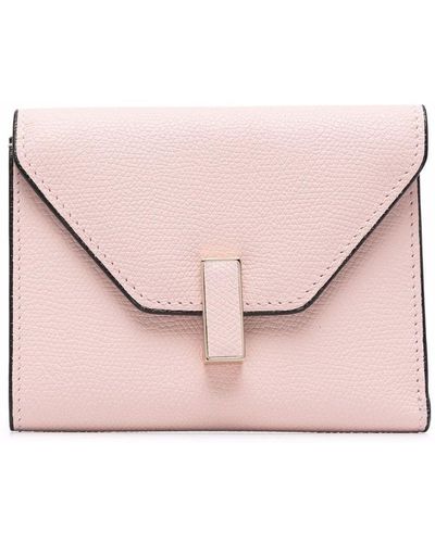 Valextra Two-tone Leather Billfold Wallet - Pink