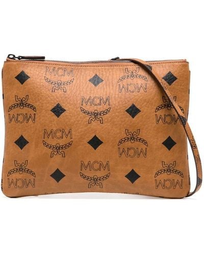MCM Aren Monogram-pattern Crossbody Bag - Brown