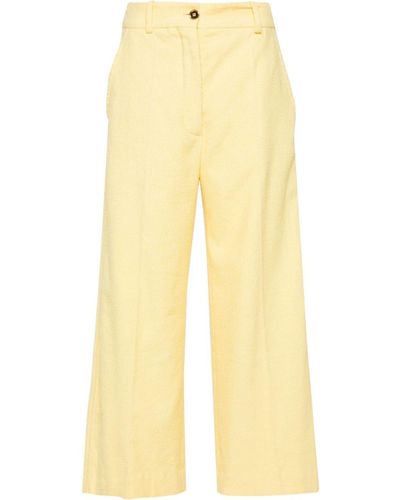 Patou Pantalones rectos con acabado de toalla - Amarillo