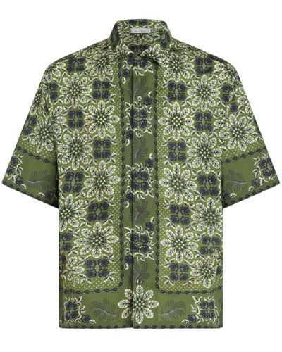 Etro Overhemd Met Bloemenprint - Groen