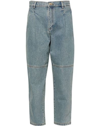 Moschino High-rise Tapered-leg Jeans - Blue
