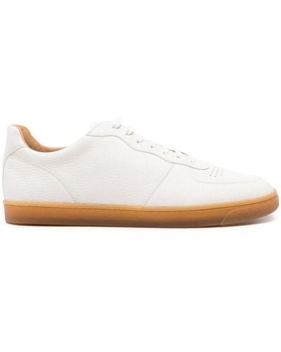 Brunello Cucinelli Leather Pebbled Sneakers - White