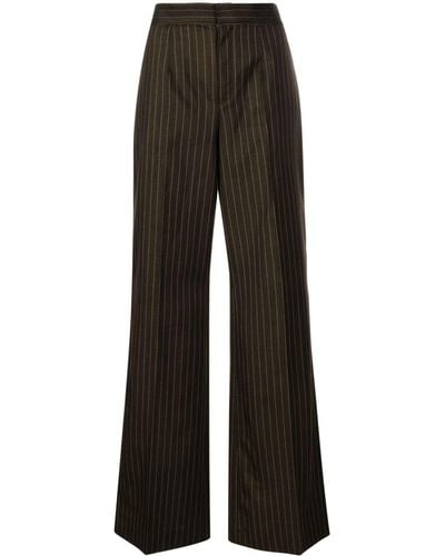 Jean Paul Gaultier Pinstriped Trousers - Black