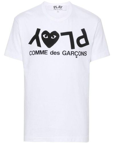 COMME DES GARÇONS PLAY Logo-print Cotton T-shirt - White