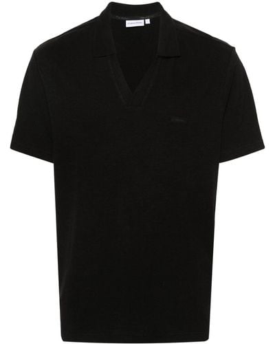 Calvin Klein Logo-Detail Polo Shirt - Black