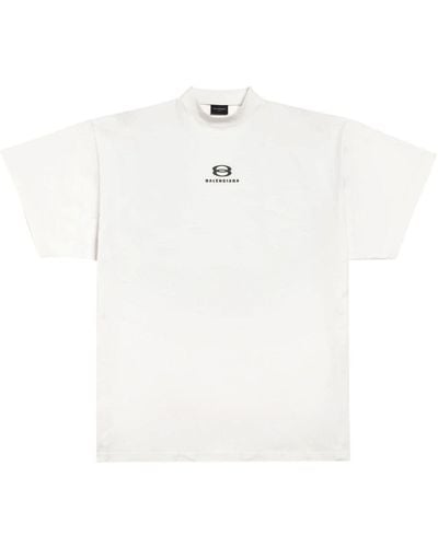 Balenciaga T-shirt Met Omgekeerd Logo - Wit