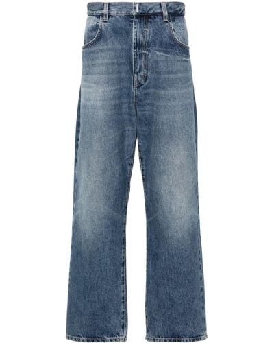 Givenchy Halbhohe Straight-Leg-Jeans - Blau