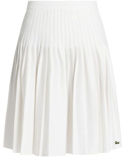 Lacoste High-rise Pleated Midi Skirt - White
