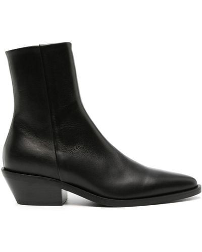 A.Emery Hudson Leather Ankle Boot - Black