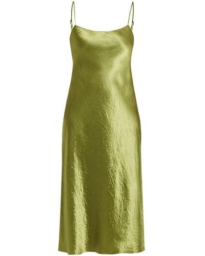 Vince Sheer Panelled Slip Dress - Green
