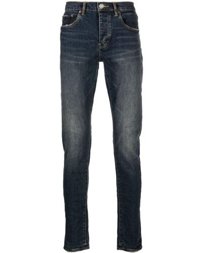 Purple Brand P001 Low-rise Slim-leg Jeans - Blue