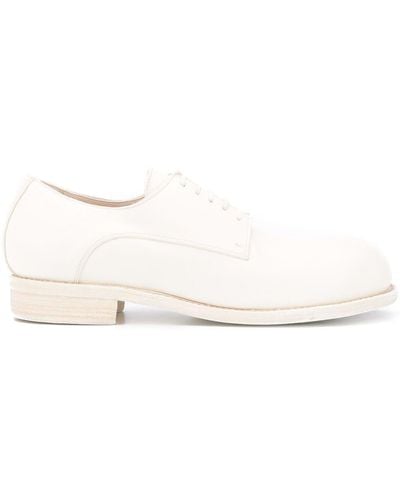 Guidi Round Toe Derby Shoes - White