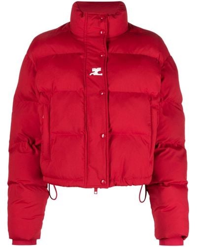 Courreges Logo-embroidered Quilted Padded Jacket