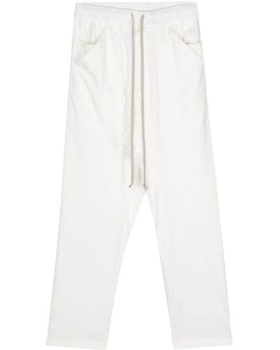Rick Owens Classic Organic Cotton Cargo Trousers - White