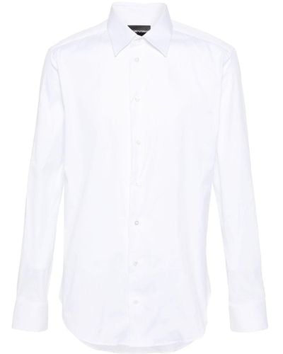 Emporio Armani Classic-collar Poplin Shirt - White