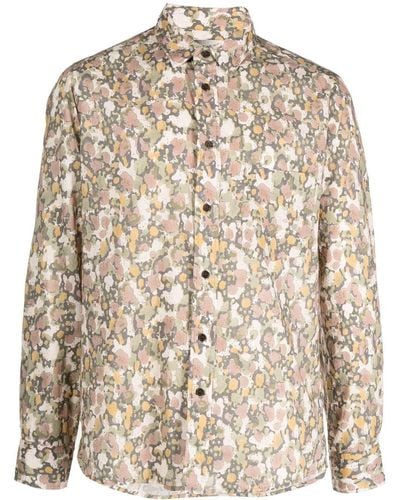 Isabel Marant Floral-print Cotton Shirt - Natural