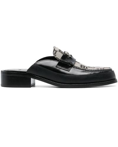 MISBHV Mules con monograma - Negro