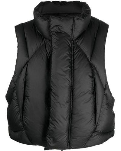 Entire studios Quilted High-neck Gilet - Black