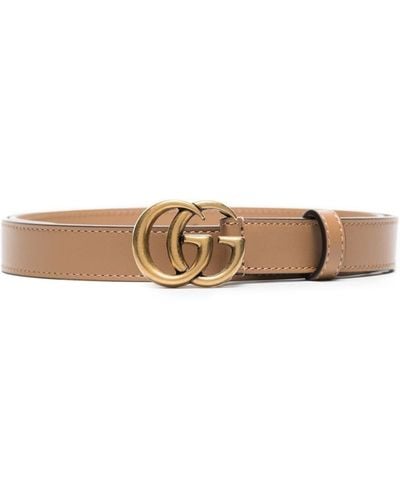 Gucci Cinturón con hebilla de doble G - Blanco