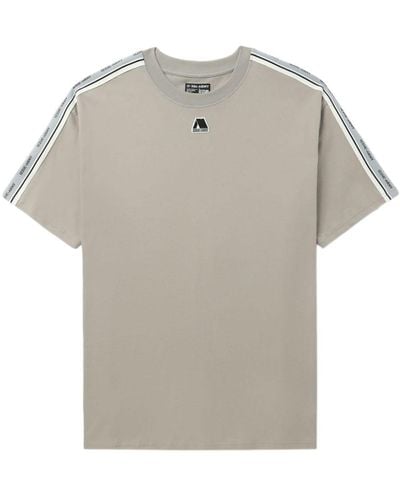 Izzue T-Shirt mit Logo-Streifen - Grau