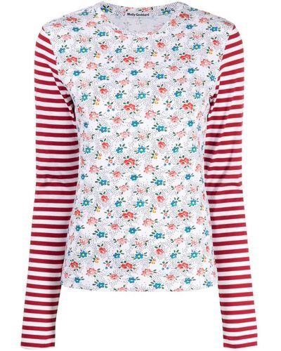 Molly Goddard Floral-print Stretch-cotton T-shirt - Red