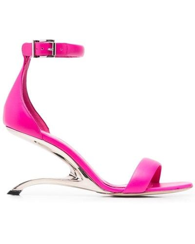 Alexander McQueen Leather Arc Sandals - Pink