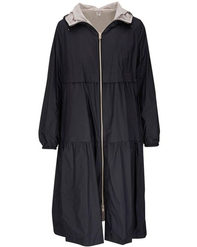 Herno Layered Hooded Parka - Blue