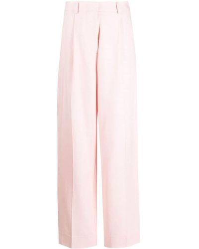 Stine Goya Organic-cotton Tailored Trousers - Pink